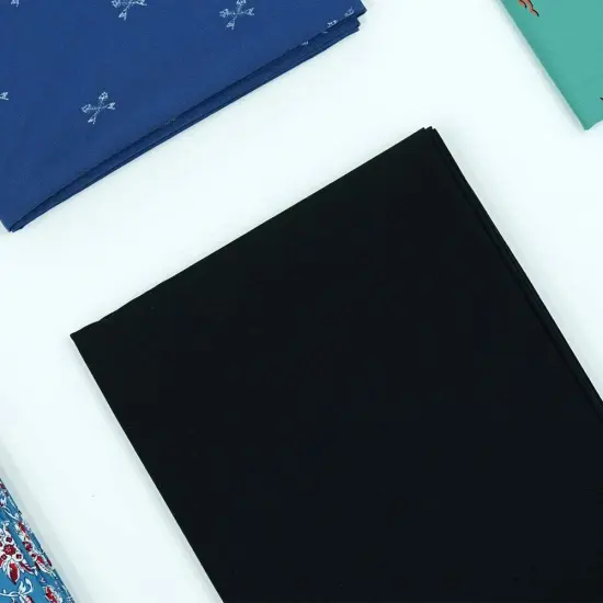 Black 100% Cotton Fabric by The Yard for Sewing DIY,39 x 55inches (100x140cm) (Black Solid) {5}