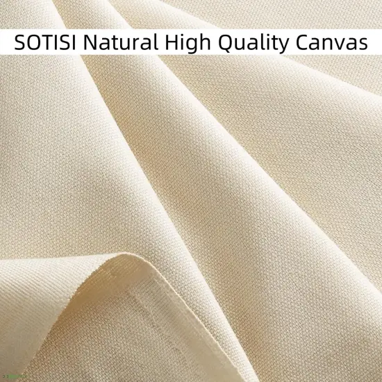 Canvas Fabric, Premium 10oz Natural Cotton Duck Canvas Fabric 62'' 1Yd (60 x 36 inchs) {2}