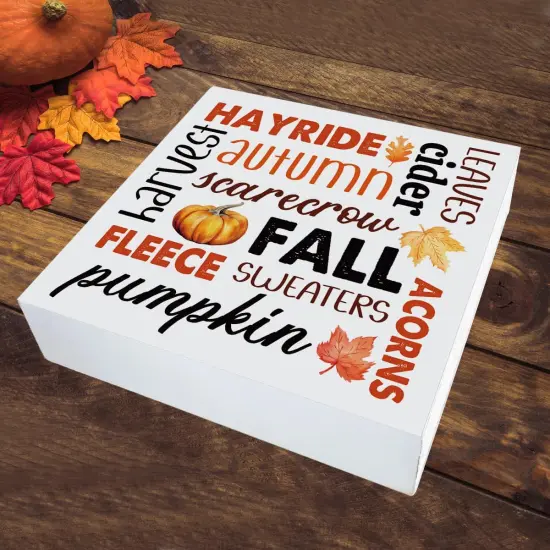 Pumpkin Wooden Sign Fall Tabletop Decor {3}
