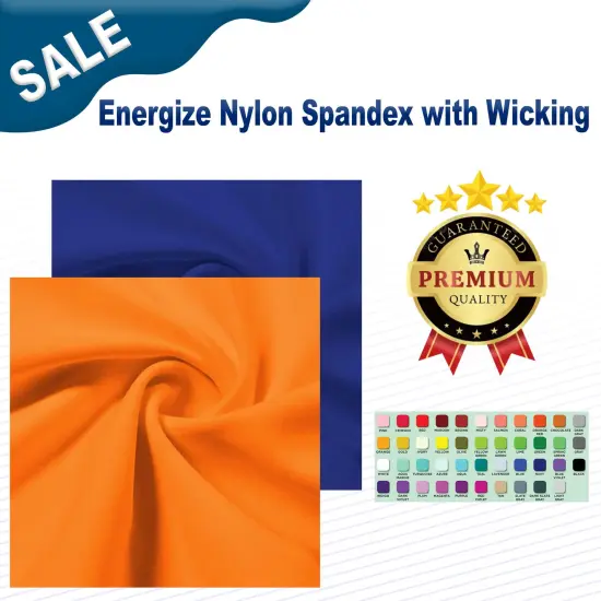 1 Yard Energize Nylon Spandex with Wicking Fabric Blue Me Away {2}