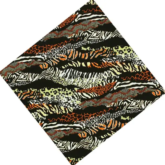 Jungle Slivers Printed Spandex Fabric Multicolor {3}