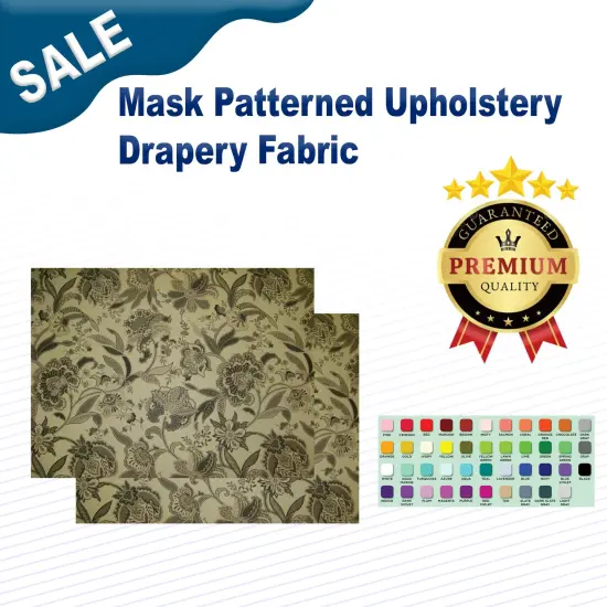 Mask Patterned Upholstery & Drapery Fabric Granite {2}