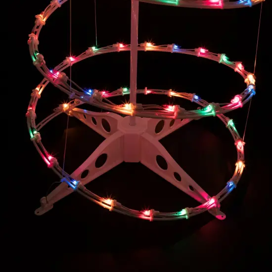 Northlight 6' Pre-Lit Spiral Christmas Tree - Multi Color Lights White {7}