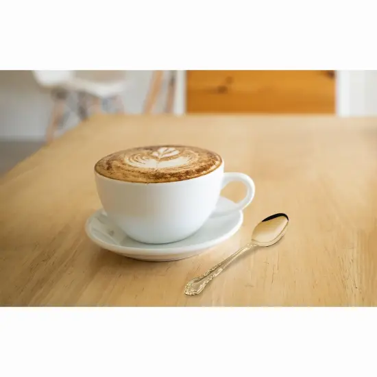 Fino 4.5-Inch Traditional Design Gold Plated Demi Spoon {6}