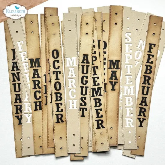 Elizabeth Craft Metal Die-Vertical Months {5}