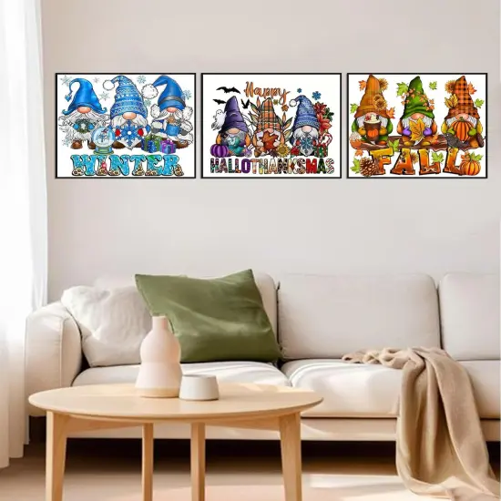 3 Pack Gnomes Diamond Painting Kits for Adults {3}