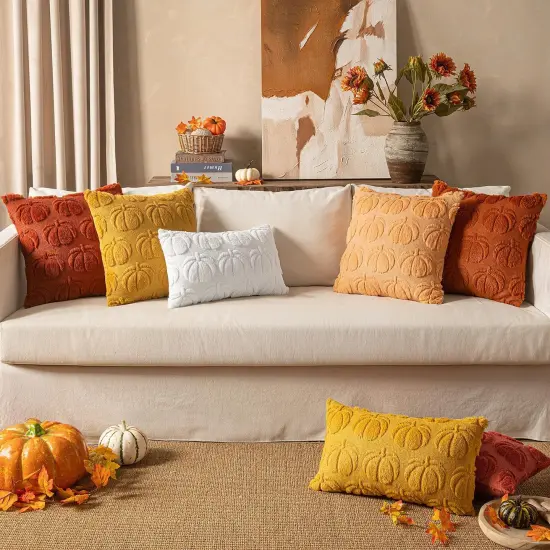 Set of 2 Fall Throw Pillow Covers 18 x 18 {5}