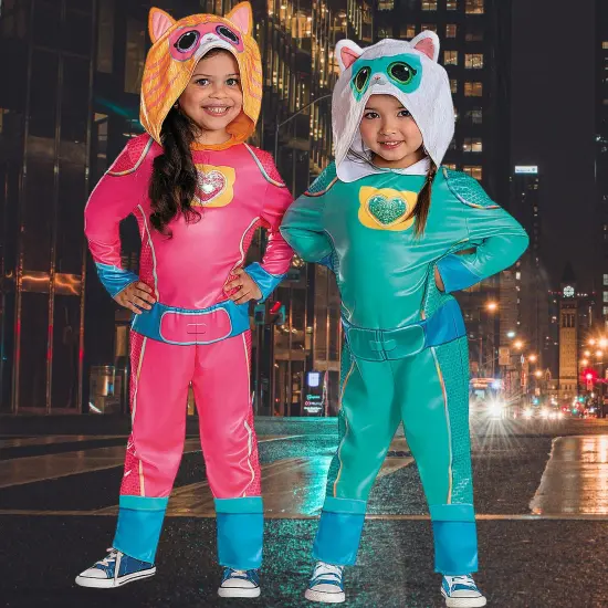 Toddler Classic SuperKitties Bitsy Hooded Jumpsuit Costume {6}
