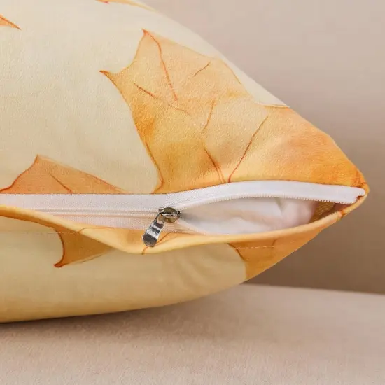 Fall Pillow Covers 20x20 Set of 2 - Burnt Orange Maple Leaf {5}