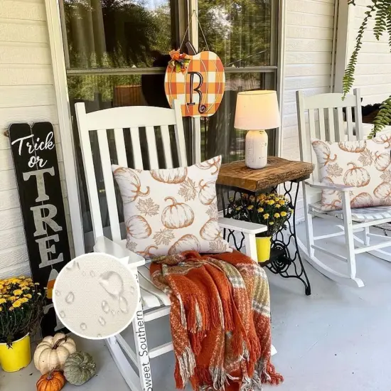 Set of 2 Fall Pillow Covers 20x20 Inch {2}