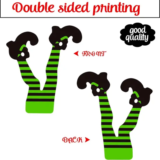 48pcs Witch Boot Theme Cupcake Toppers Halloween Party Decorations {2}