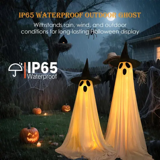 Light Up Ghost Decorations with 8 Modes & Timer {5}