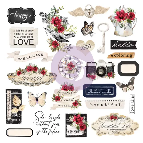 Magnolia Rouge Collection Ephemera Icons - 52 pcs w foil detail {1}