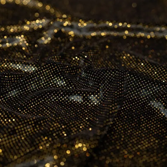 Vivian Glitter Printed Stretch Velvet Fabric Black/Pink {3}