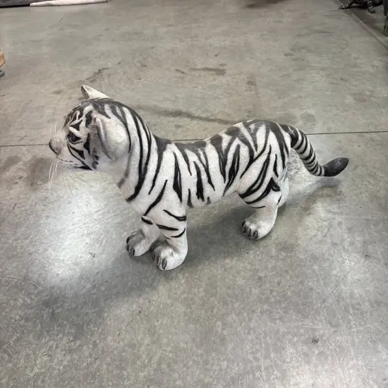 Standing Siberian Tiger Cub Life Size Statue {5}