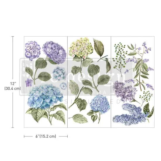 Small Transfers - Mystic Hydrangea - 3 sheets, 6"x12" {1}
