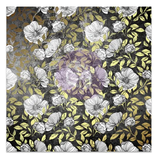Magnolia Rouge Collection 12x12 Sheet - Magnolia Galore - 10 sheet 12"x12", w foil details {2}