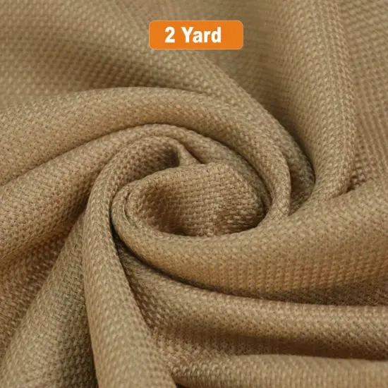 Imitation Burlap Fabric Natural Color Polyester Washable 58" Wide {1}