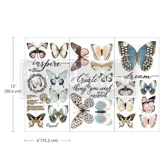 Small Transfers - Papillon Collection - 3 sheets, 6"x12" {1}