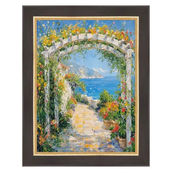 Cafe Wood Tone With Gold Lip Picture Frame 12x14 frame {1}