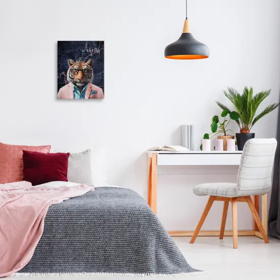 Stupell Industries Trendy Tiger on Abstract Canvas Wall Art Design by Svetlana Aleynikova {8}