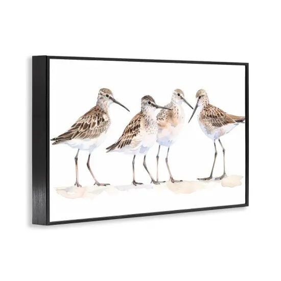 Stupell Industries Sand Pipers Gathered Framed Giclee Wall Art Design by Petal Prints Design {9}