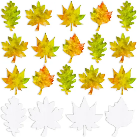 100 Pcs Color - Crafts Maple Leaf {1}