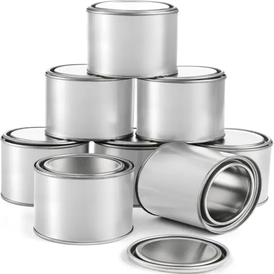 8 Pack Metal Paint Cans {1}