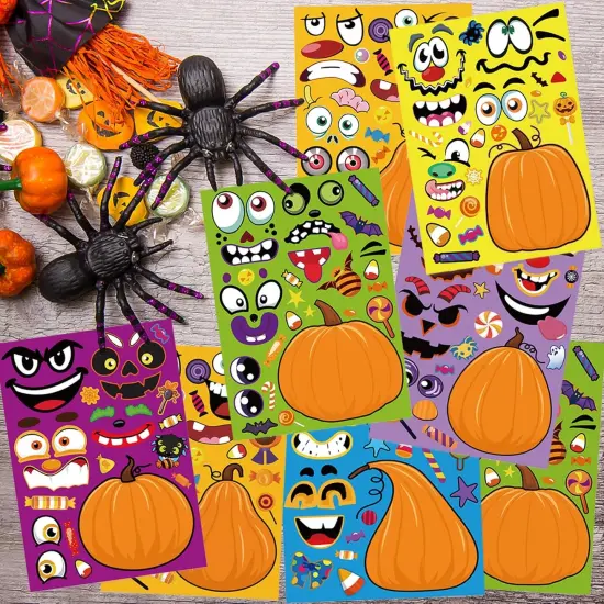 36 Sheet Halloween Pumpkin Craft Stickers {5}