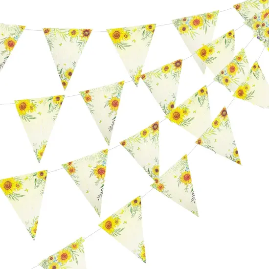 Sunflower Pennant Banner - 28 Feet {1}