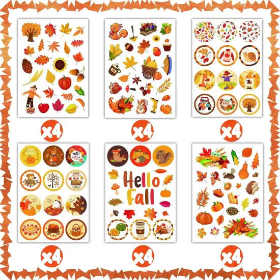 Hello Fall Stickers for Kids {2}