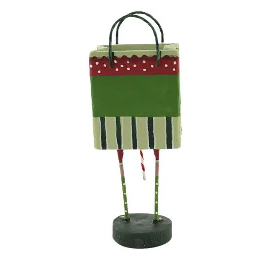 Lori Mitchell 7.0 Inch Davey's Gift Bag Christmas Figurine , Lightweight Christmas Decor Present Christmas Green {2}