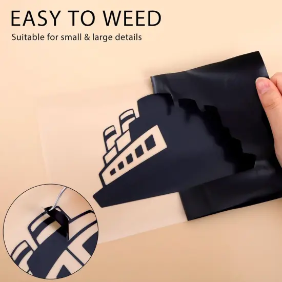 Black Iron on Vinyl 12Inch by 20ft Roll HTV Heat Transfer Vinyl for T-Shirt {4}