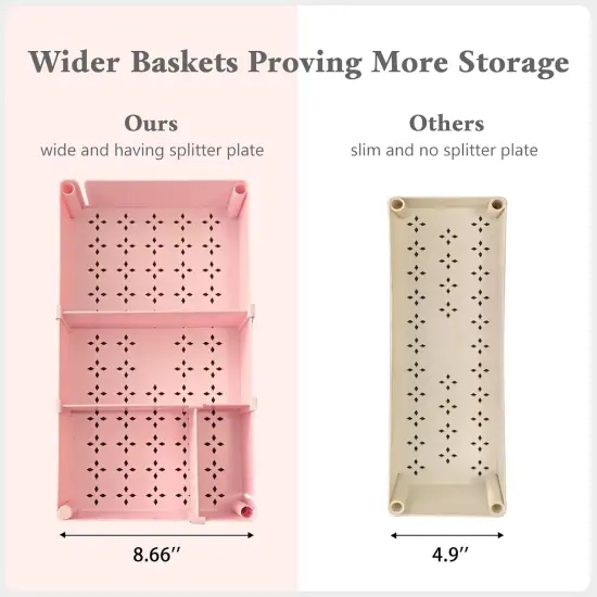 Slim Storage Cart, 3 Tier Narrow Rolling Cart on Wheels Bathroom Organizer {5}