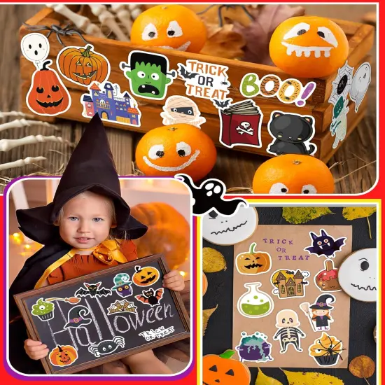 300 Pcs Halloween Pumpkin Stickers for Kids {3}