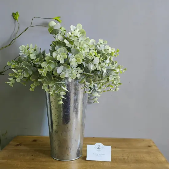 Enhance Your Decor with Set of 3 Galvanized Vases/French Buckets {2}