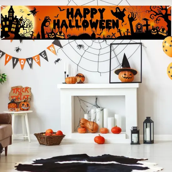 Happy Halloween Banner Halloween Party {2}