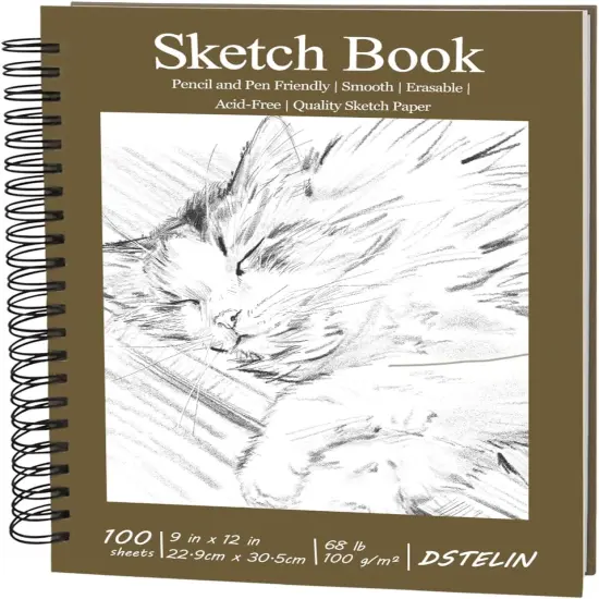 100 Sheets Spiral Bound Sketch Pad {1}