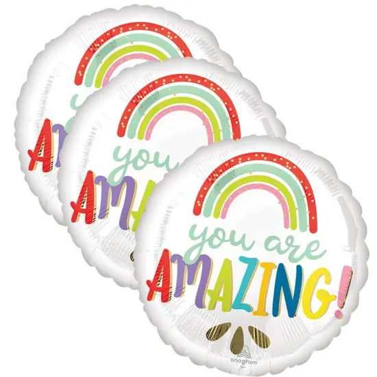 Anagram&reg; 17 Inch You Are Amazing Rainbow Balloon {5}