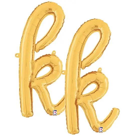 Betallic&reg; 24 inch Script Letter L Gold Air Fill Only {4}