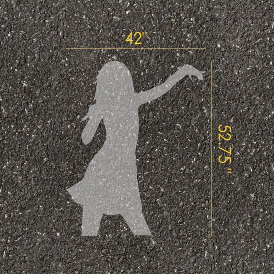 Pop Star Silhouette Parking Space Stencil | High School Senior Parking Spot Stencil | Reusable Stencil | Stencil Ease | {1}