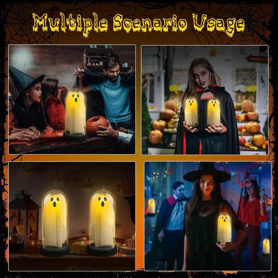 Halloween Decorations Indoor Light Up Cute Ghosts Decor {4}