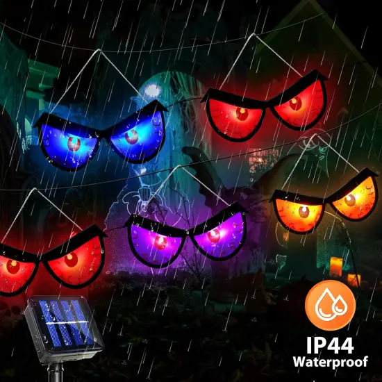 5 Pairs Flashing Glowing Eyes Halloween Decorations Outdoor {4}