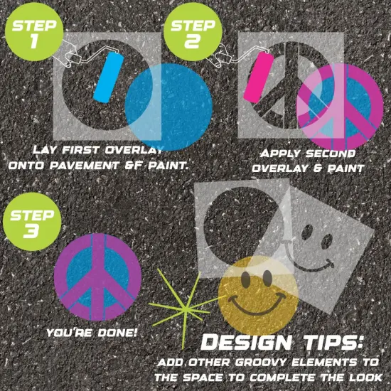Peace Sign Parking Space Stencils | High School Senior Parking Spot Stencil | Reusable Stencil | Stencil Ease | {4}