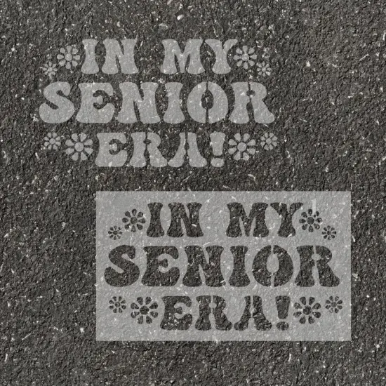In My Senior Era Parking Space Stencil | High School Senior Parking Spot Stencil | Reusable Stencil | Stencil Ease | {1}