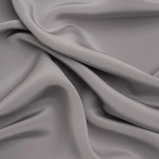 1 Yard Silver Silk 4 Ply Crepe Premium Quality and Luxurious Fabric, 44 Inches Width {1}