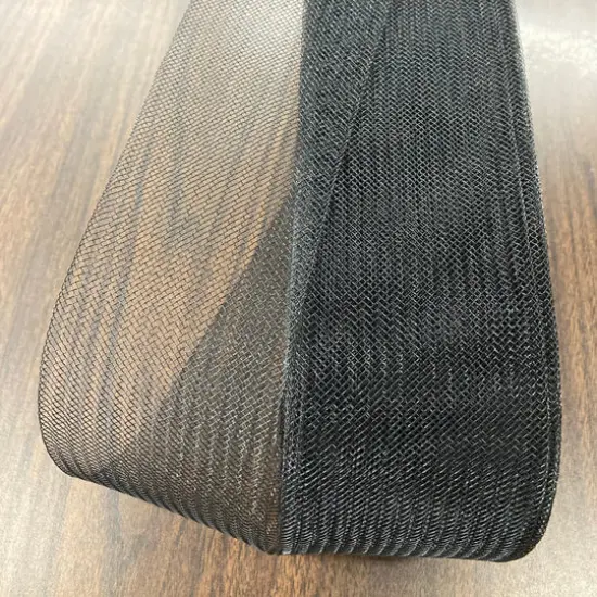 1 Yard Crinoline Webbing Horse hair Trim Braid for Sewing 100% Nylon, 3" Wide Black {1}