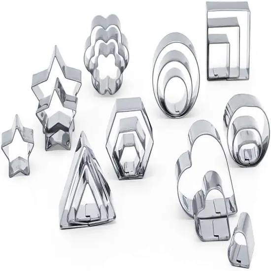 Mini Cookie Cutter Shapes Set 24 Piece Stainless Steel Molds {1}