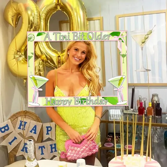 A Tini Bit Older Birthday Party Booth Props Frame Martini Bar Party Decorations Party Supplies Weenies and Tinis Decor for Bachelorette Party Martini Birthday {4}