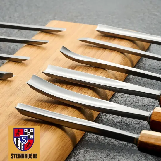 Wood Carving Kit, Wood Carving Tools Set of 12 Chisels and Wood Mallet with Canvas Case Gouges, Wood Whittling Kinves Kit, Wood Carving Knife Set, Woodworking Chisel Set for Beginners, Professionals {3}